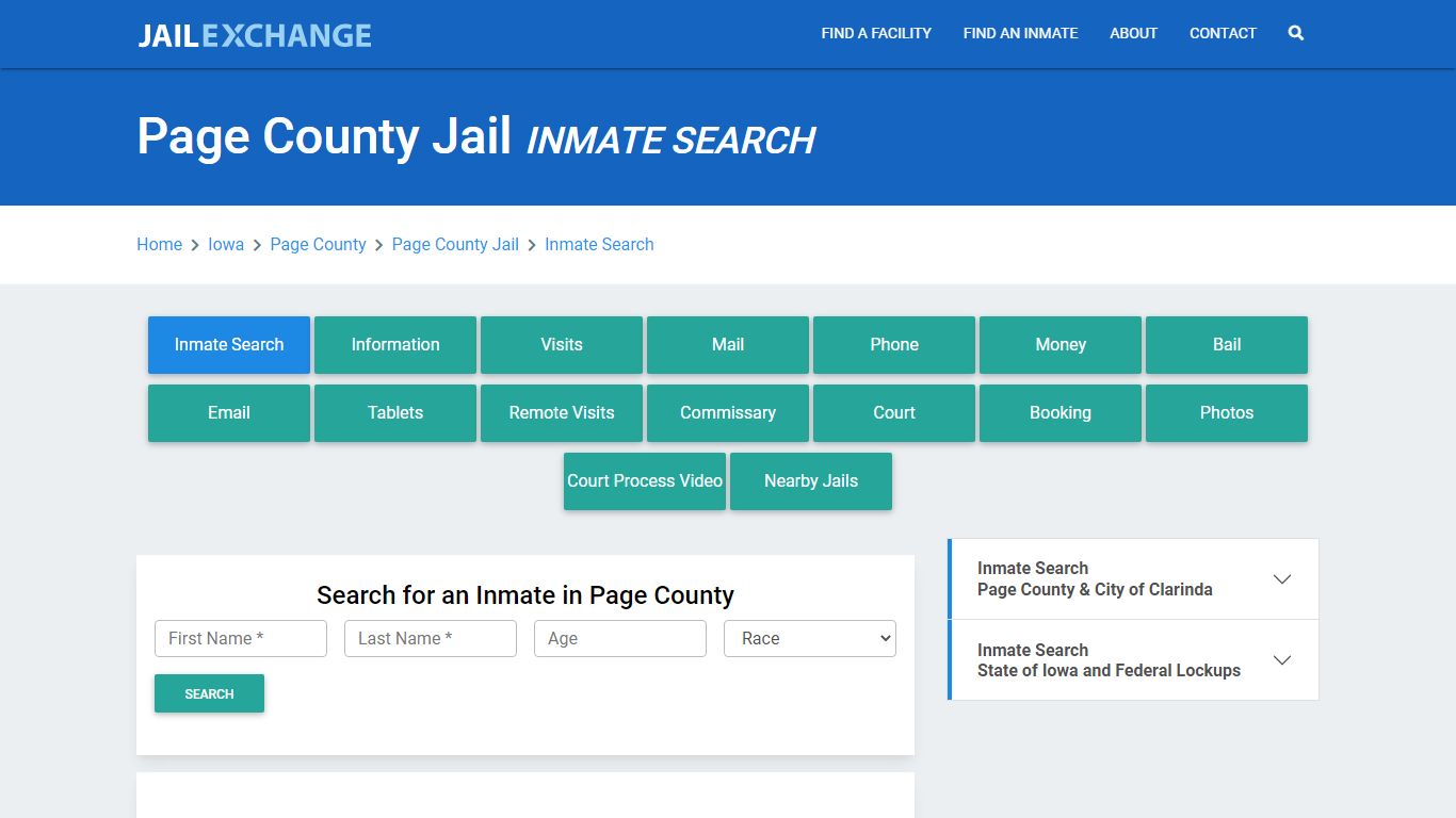 Page County Jail, IA Inmate Search: Roster & Mugshots - Jail Exchange