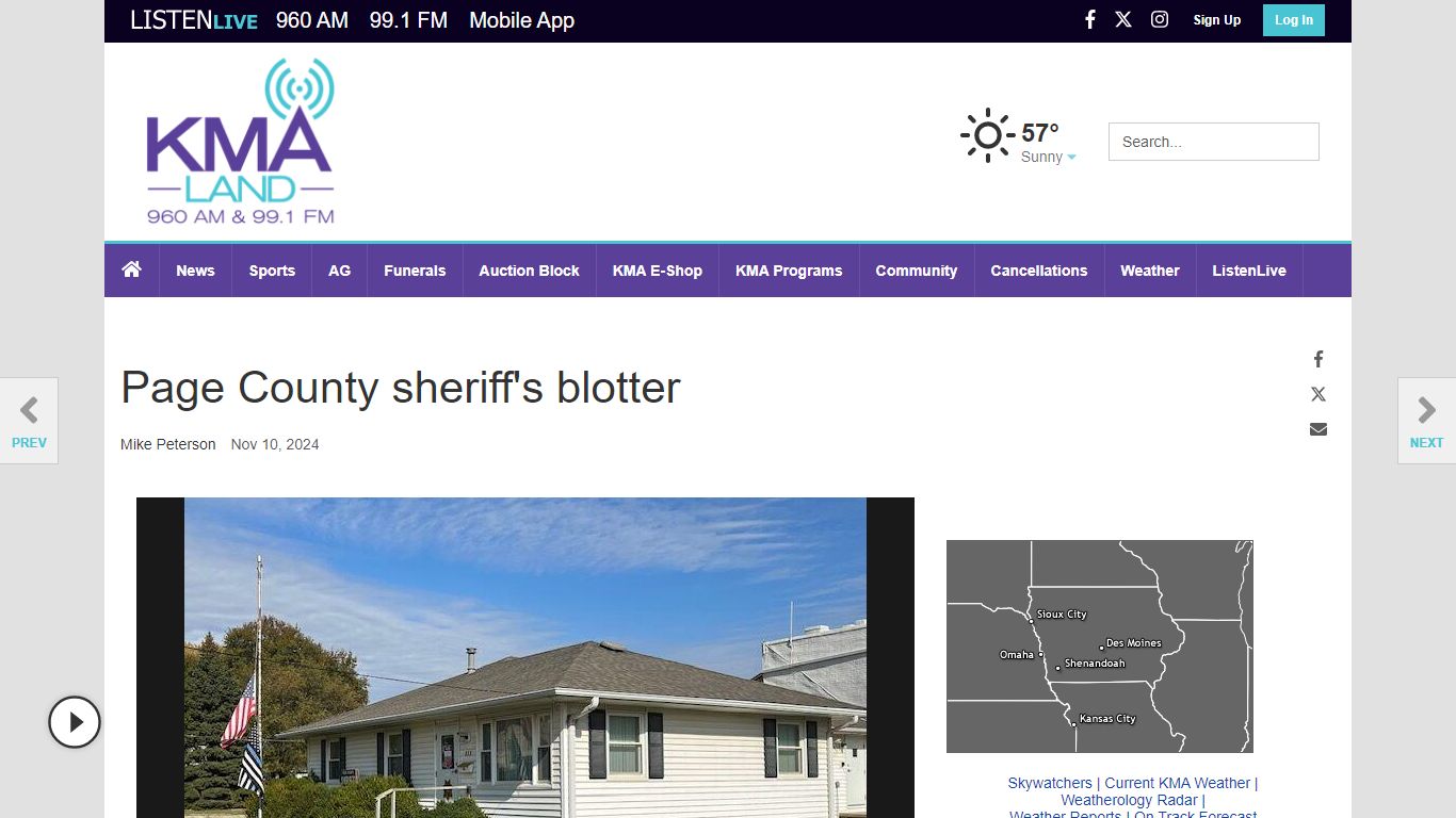 Page County sheriff's blotter | News | kmaland.com